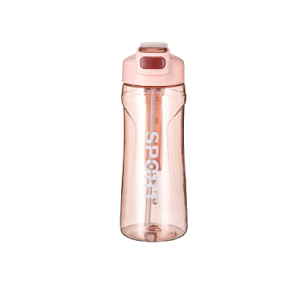 Elosung 800Ml Pink Sport Water Bottle With Straw Leak Proof Bpa Free Reusable Hydration Flask Water Bottles