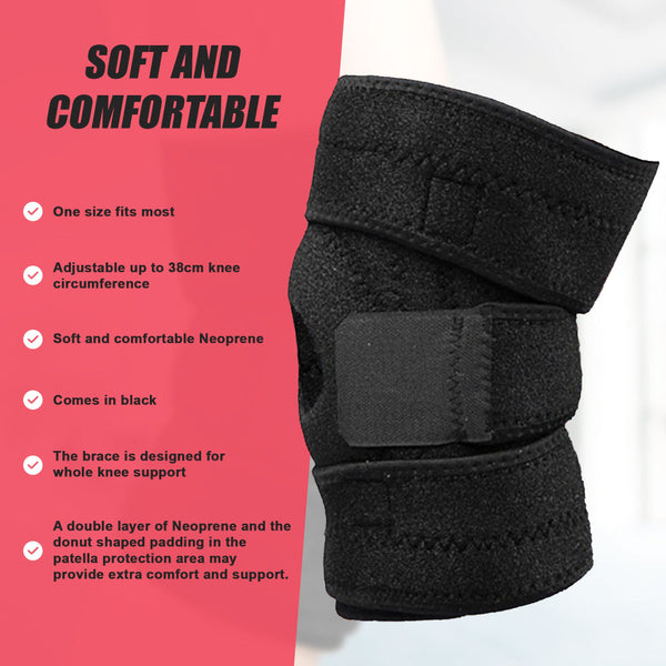 Fully Flexible Adjustable Knee Support Brace Orthotics Braces & Sleeves