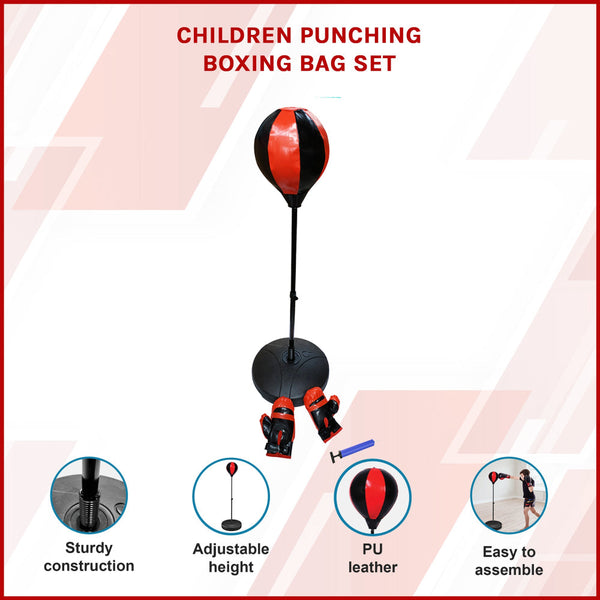 Randy & Travis Machinery Children Punching Boxing Bag Set Punching Bags