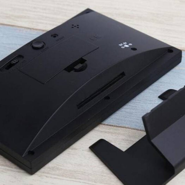 8082T Digital Backlit Weather Station Thermometer Hygrometer Clock Black Weather Stations