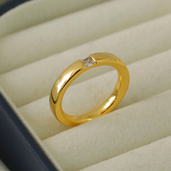 Veile Studios Smooth Ring For Female Index Finger Diamond Studded Cold Style Fashion Rings