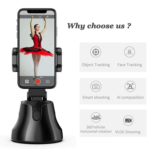 Bluetooth Auto Smart Shooting Selfie Stick Black Phone Holder Selfie Sticks