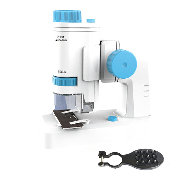 80X200x Magnifying Mini Microscope With Base Kids Science Toy Educational Educational Toys