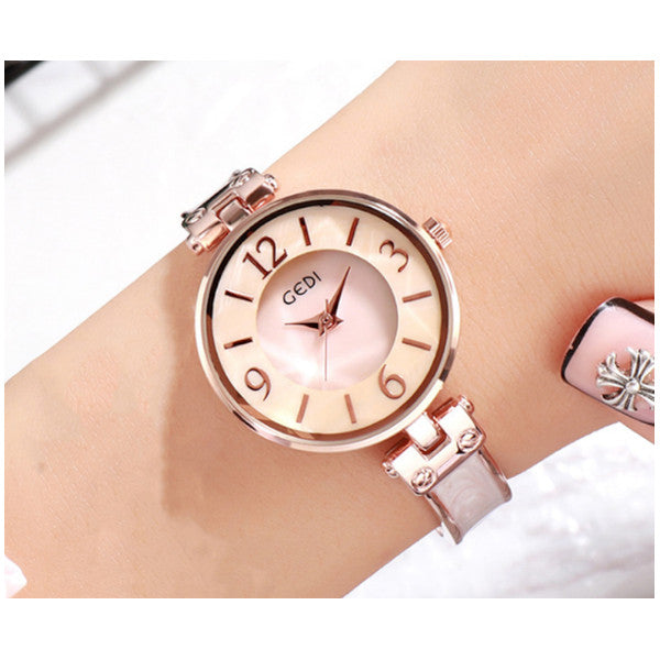 Veile Studios Large Dial Ladies Waterproof Simple Wrist Watch Literary Small Fresh Female Watches