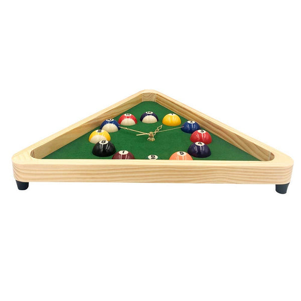 Novelty Billiard Quartz Clock With Solid Wood Frame Creative Wall Wall Clocks