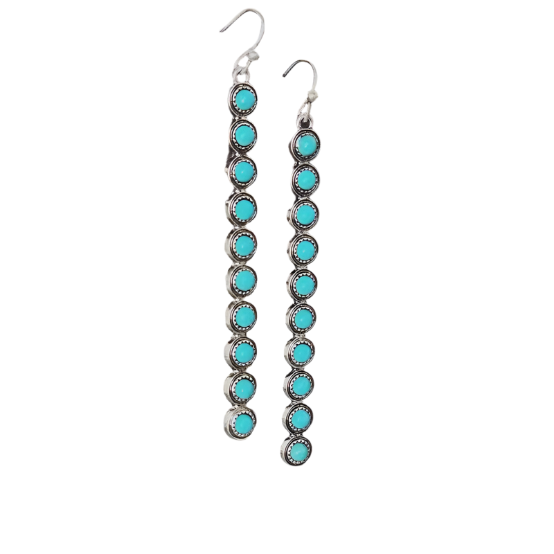 Veile Studios Artificial Turquoise Alloy Bar Earrings