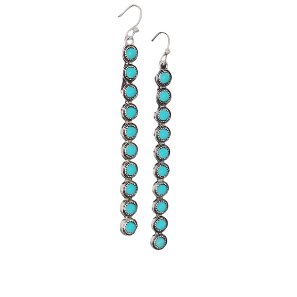 Veile Studios Artificial Turquoise Alloy Bar Earrings