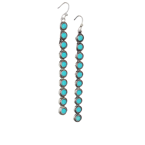 Veile Studios Artificial Turquoise Alloy Bar Earrings