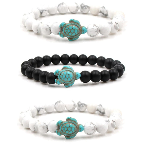 Veile Studios Bracelet With Natural Stone Beads And Sea Charms For Fashion Jewellery Bracelets