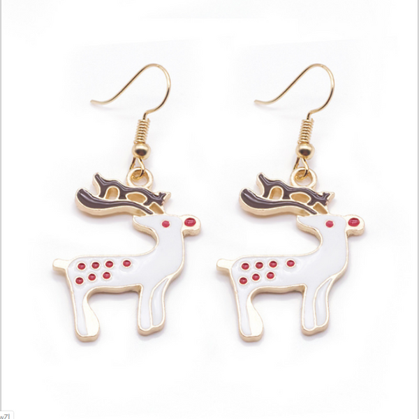 Veile Studios Christmas Pendant Santa Snowman Tree Snowflake Gift Earrings