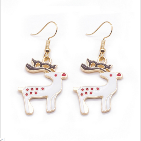 Veile Studios Christmas Pendant Santa Snowman Tree Snowflake Gift Earrings