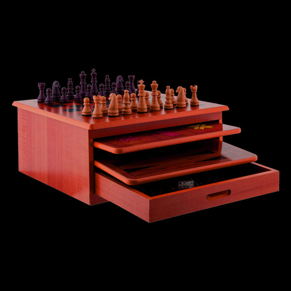 10 In Chess Board Games Slide Out Checkers House Unit Set Contemporary Chess