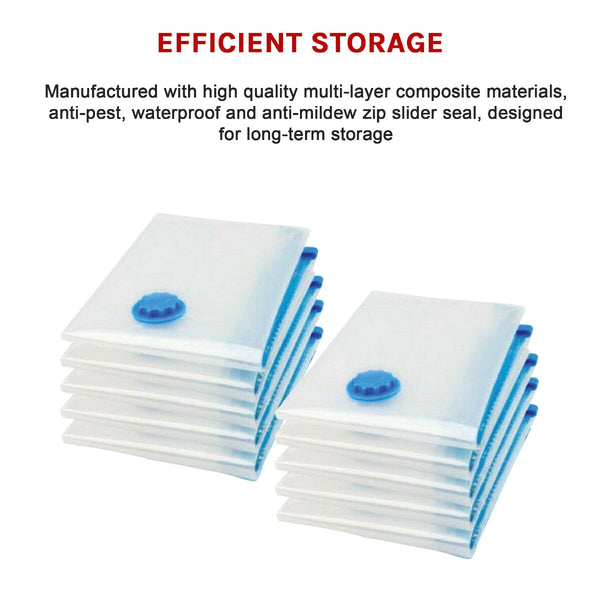 10X Jumbo Vacuum Storage Bags Vacuum Cleaner Bags