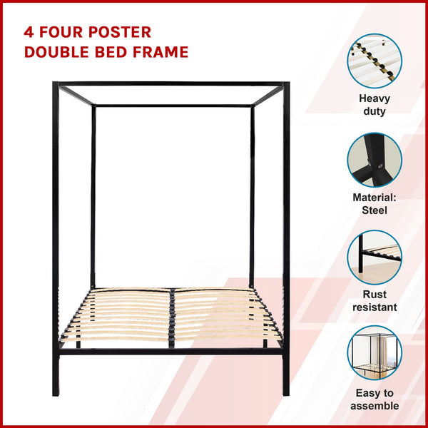 4 Four Poster Double Bed Frame Double Bed Frames