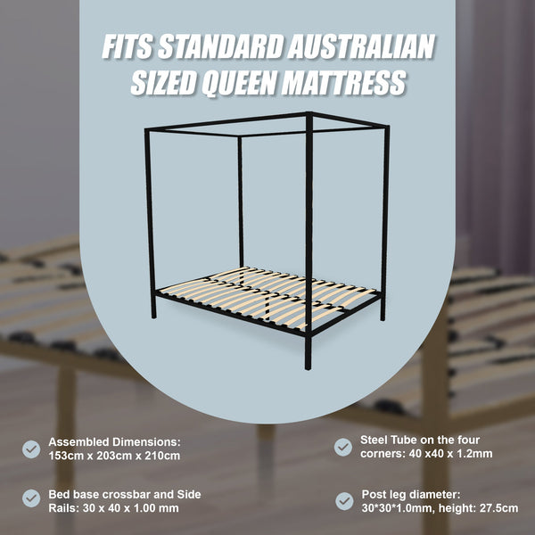 4 Four Poster Queen Bed Frame Queen Bed Frames