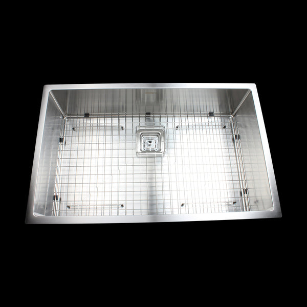 810X505mm Handmade 1.5Mm Stainless Steel Undermount / Topmount Kitchen Sink With Square Waste Kitchen Sinks