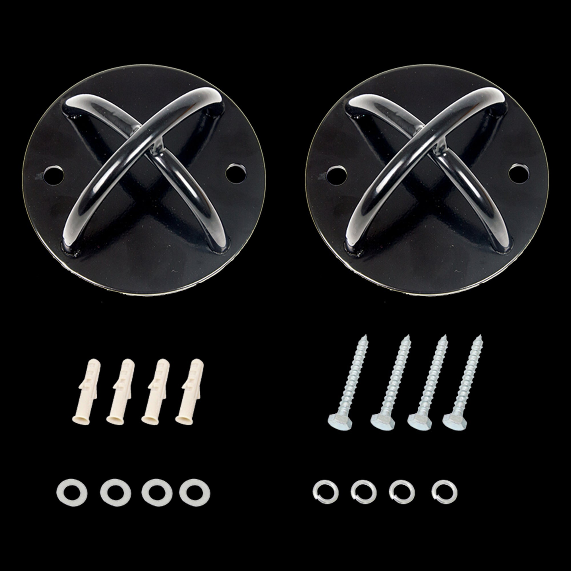 Pair Of Wall Cross Anchor Mounts Screws & Bolts