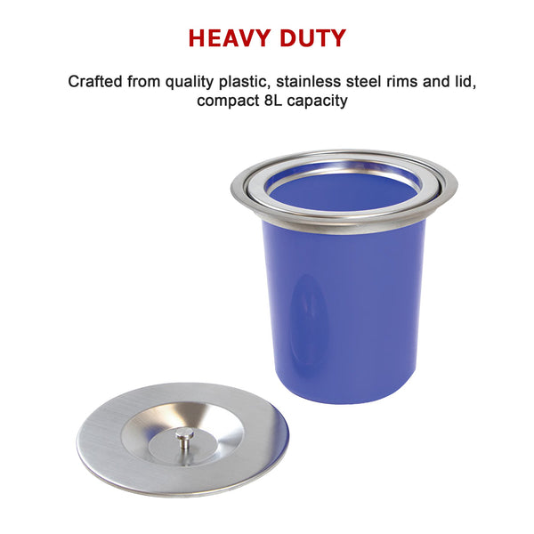 8L Concealed Benchtop Bin Rubbish Bins