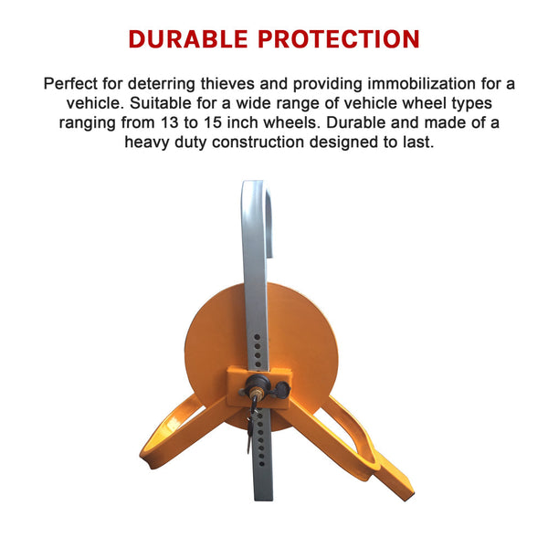 Car Wheel Clamp Lock With Protective Disc Auto Safety Kits & Supplies