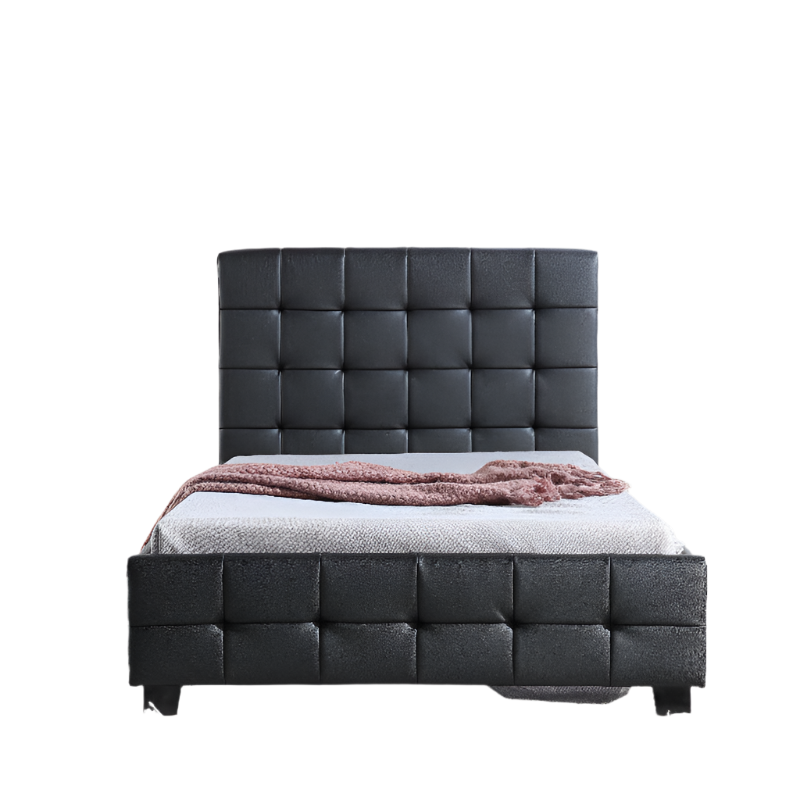 King Single Pu Leather Deluxe Bed Frame Black King Bed Frames