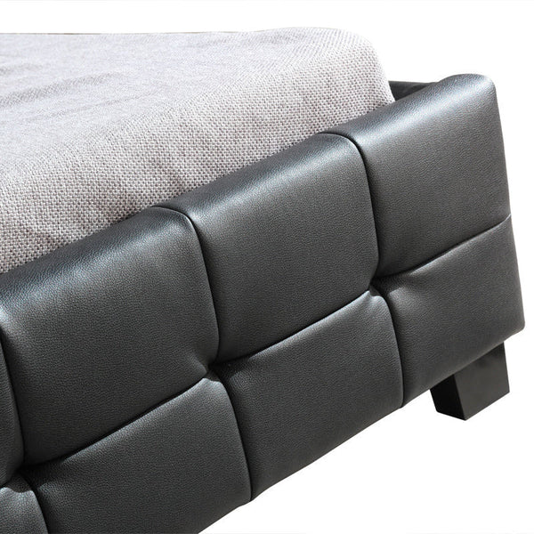 King Single Pu Leather Deluxe Bed Frame Black King Bed Frames