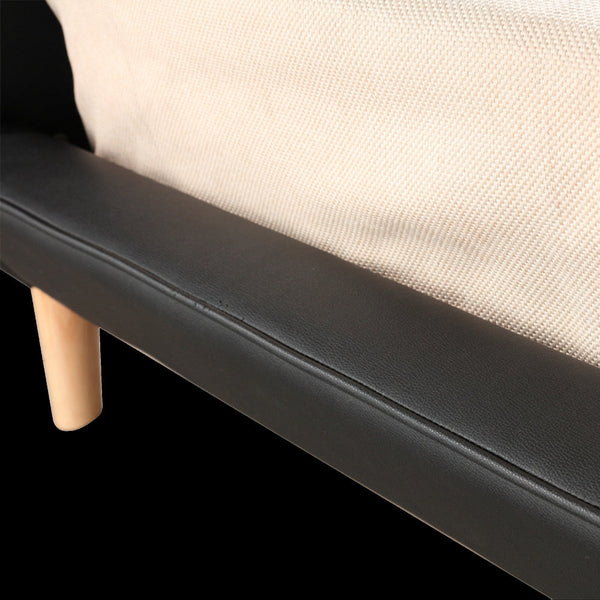 King Pu Leather Deluxe Bed Frame Black King Bed Frames