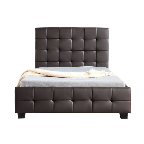 King Single Pu Leather Deluxe Bed Frame Brown King Single Bed Frames