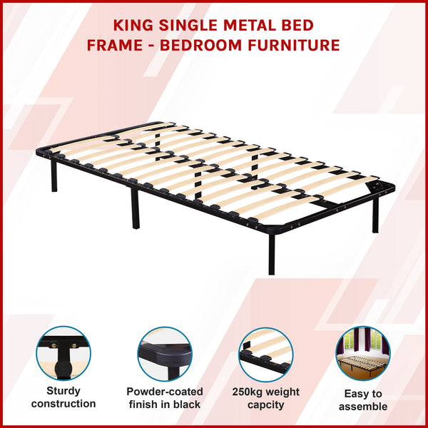 King Single Metal Bed Frame Bedroom Furniture King Single Bed Frames
