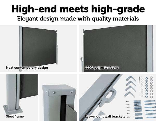 1.8X3m Retractable Side Awning Shade Awning & Canopy Parts