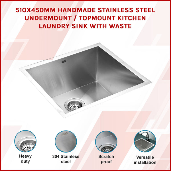 Stainless Steel Sink 510X450mm Kitchen Sinks