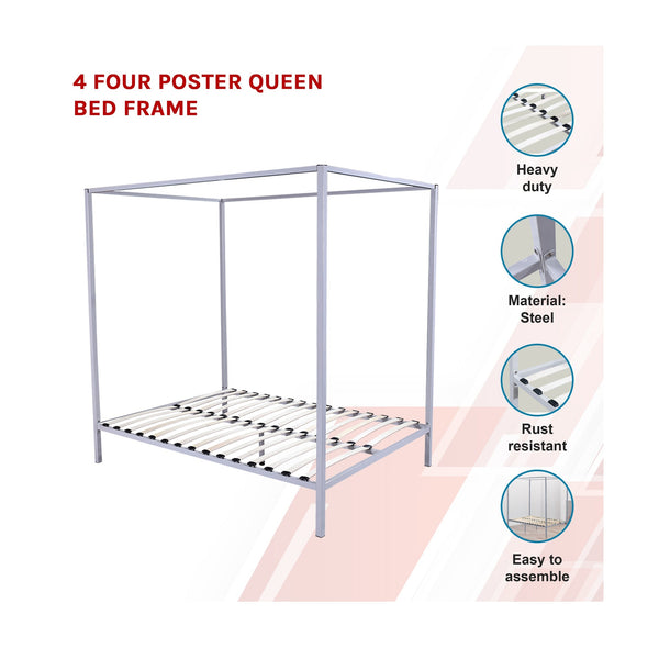 4 Four Poster Queen Bed Frame Queen Bed Frames