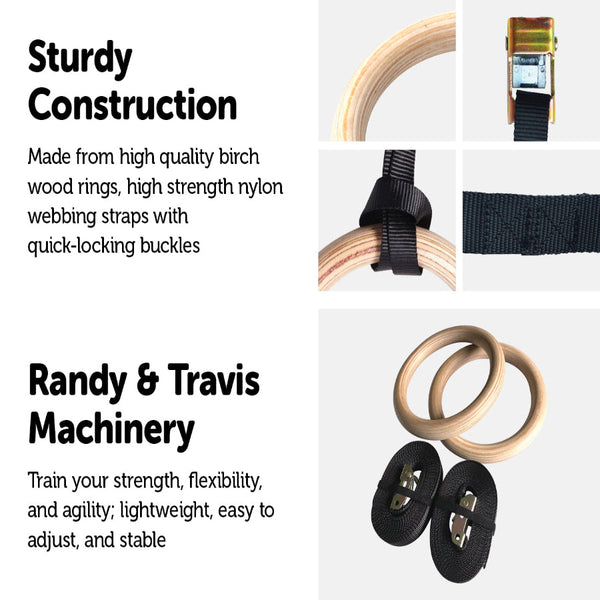 Birch Wood Gymnastic Rings Gymnastics Rings