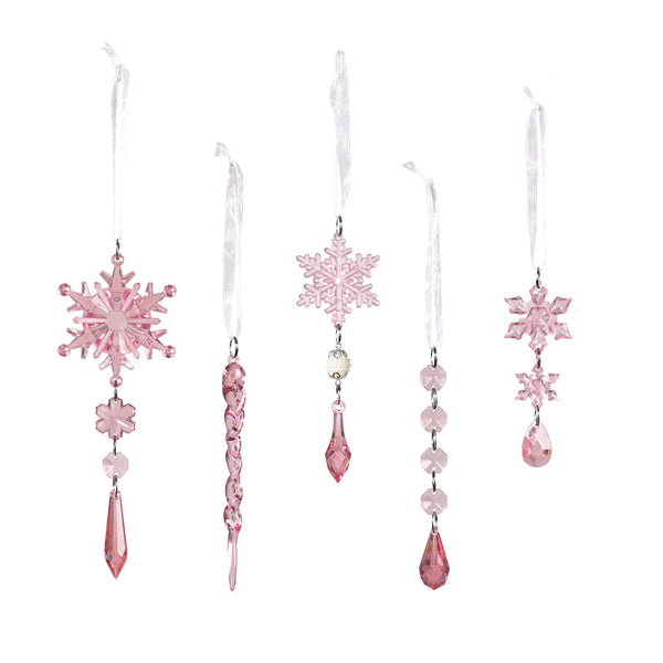Hobe Cross Border New Christmas Decoration Items Transparent Snowflake Bayberry Ball Acrylic Ice Cone Seasonal Decorations