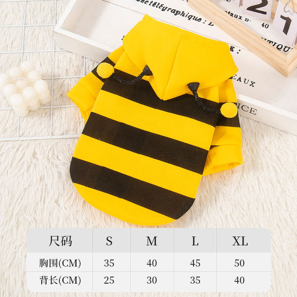 Dog Clothes With Thickened Velvet Can Pull Bees Hoodies And Cat Dog Clothing & Shoes