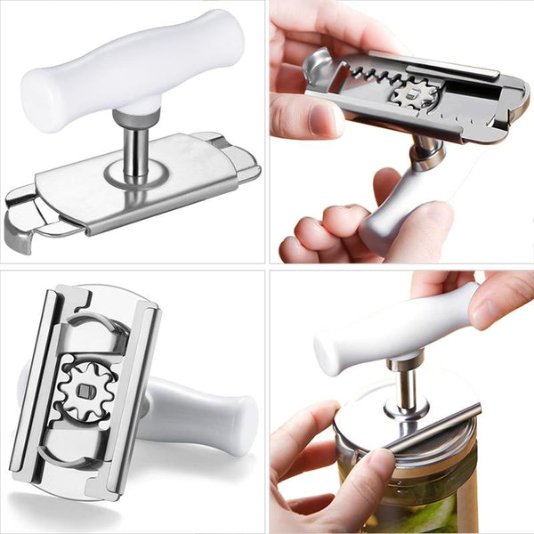 Jar Opener Kitchen Gadget Stainless Steel Lid Can Openers