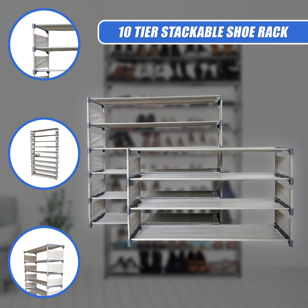 50 Pairs 10 Tiers Shoe Rack Shoe Racks