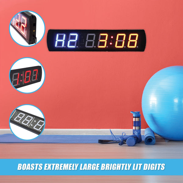6 Digit Digital Timer Interval Fitness Clock Stopwatches