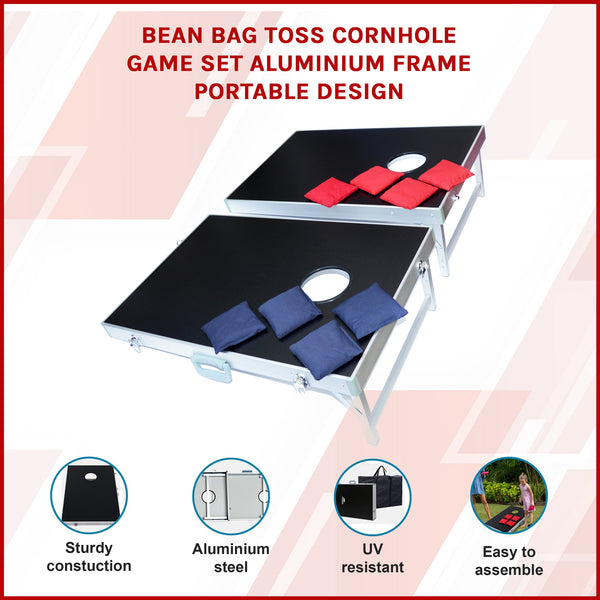Bean Bag Toss Cornhole Game Set Aluminium Frame Portable Design Party Games & Activities
