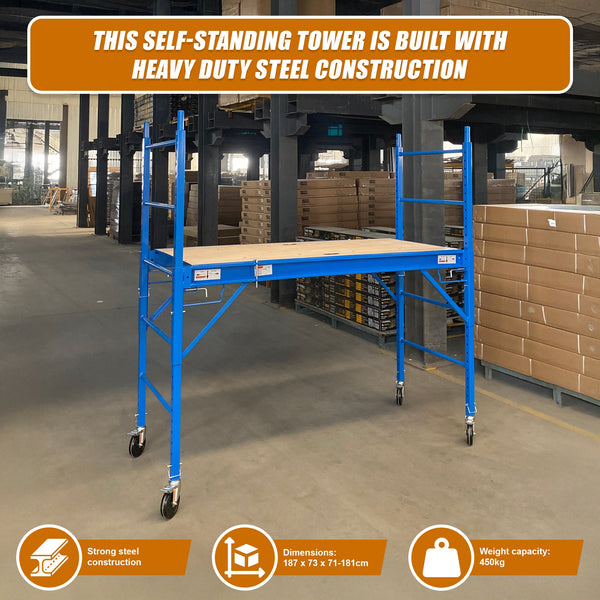 Safety Ladder 450Kg Blue Scaffolding