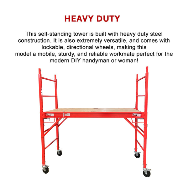 Safety Ladder 450Kg Red Scaffolding