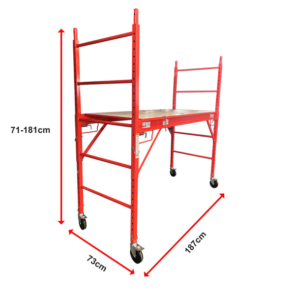 Safety Ladder 450Kg Red Scaffolding