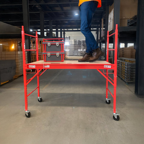 Safety Ladder 450Kg Red Scaffolding