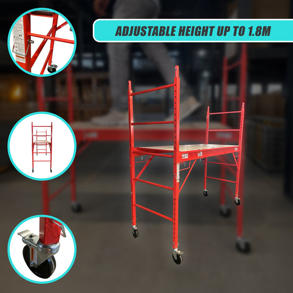 Safety Ladder 450Kg Red Scaffolding