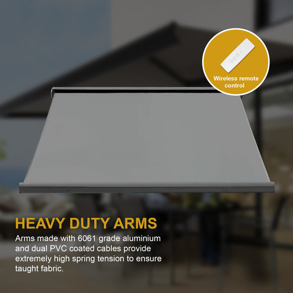 Heavy Duty Full Cassette Motorised Awning 4.0M X 3.0M Awning & Canopy Parts