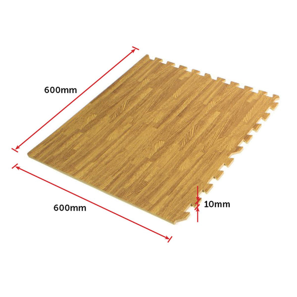 12 Tiles Eva Fitness Home Yoga Gym Interlocking Floor Puzzle Mat Wood Colour Exercise Mats