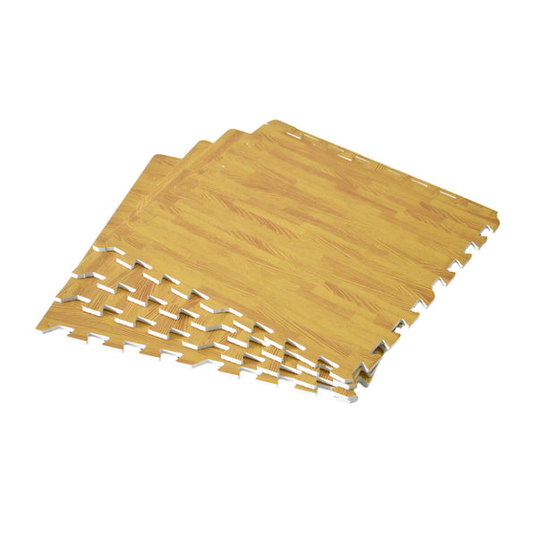12 Tiles Eva Fitness Home Yoga Gym Interlocking Floor Puzzle Mat Wood Colour Exercise Mats