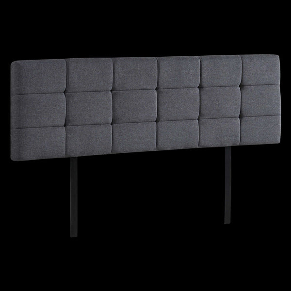 Palermo Linen Fabric King Bed Deluxe Headboard Bedhead Grey Headboards & Footboards