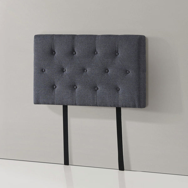 Linen Fabric Single Bed Deluxe Headboard Bedhead Grey Headboards & Footboards
