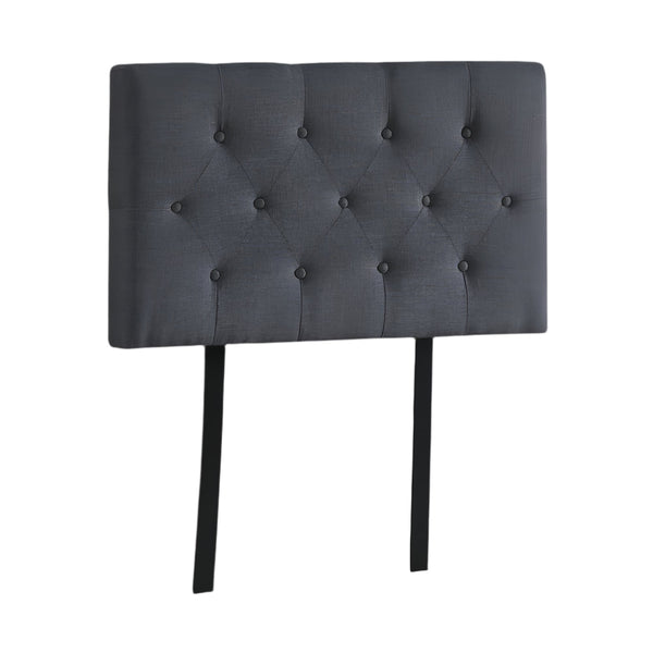 Linen Fabric Single Bed Deluxe Headboard Bedhead Grey Headboards & Footboards