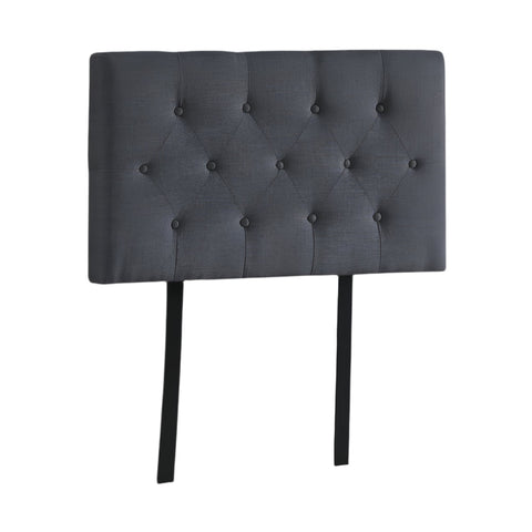 Linen Fabric Single Bed Deluxe Headboard Bedhead Grey Headboards & Footboards